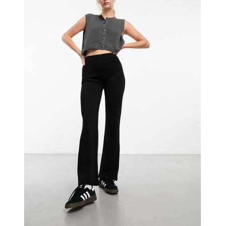 JDY Flare-broek met hoge taille in zwart