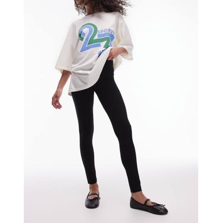 Topshop Basic enkellange legging in zwart
