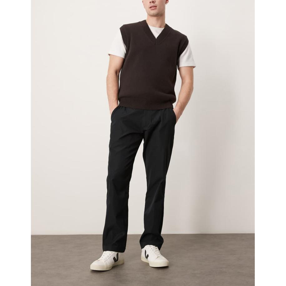 Abercrombie & Fitch - Sportieve broek met rechte pijpen in zwart Zwart