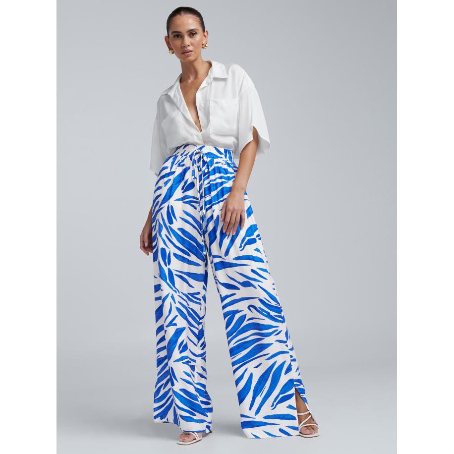 BWLDR BWLDR Broek Barcelona royal blue/koningsblauw / wit -