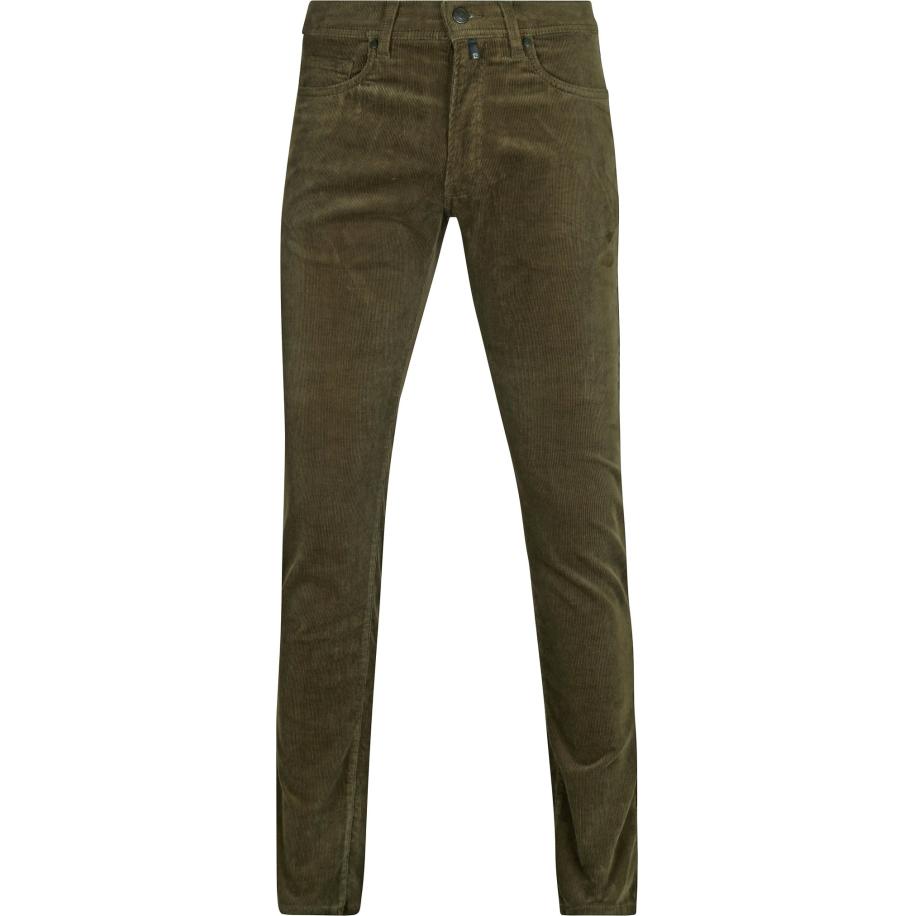 Pierre Cardin Broek Lyon Future Flex Corduroy Olijfgroen Groen