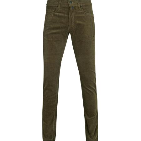Pierre Cardin Broek Lyon Future Flex Corduroy Olijfgroen