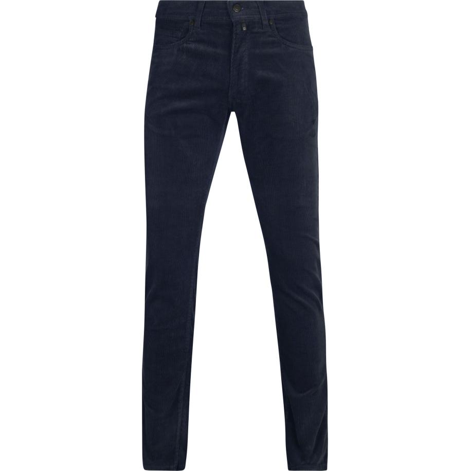 Pierre Cardin Broek Lyon Future Flex Corduroy Navy Blauw