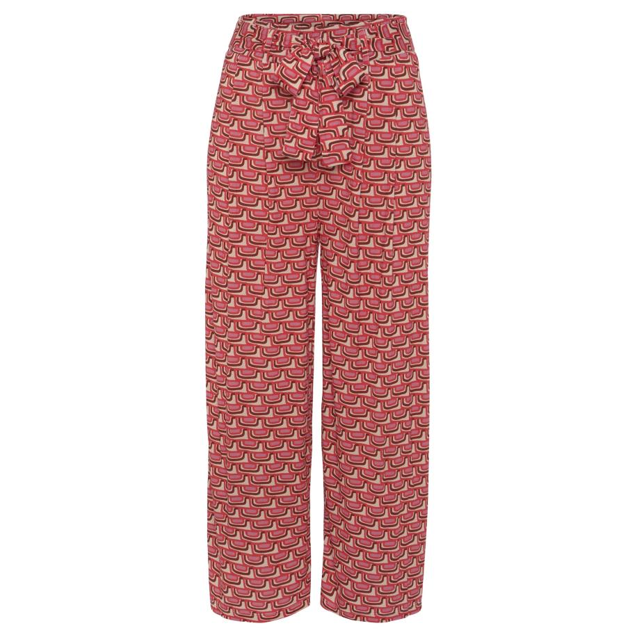 VIVANCE VIVANCE Broek crème / bordeaux / vuurrood / watermeloen rood -