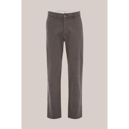 WE Fashion Heren Slim fit chino met stretch - Slim Fit - Bruin - Katoen - Maat: 28/30