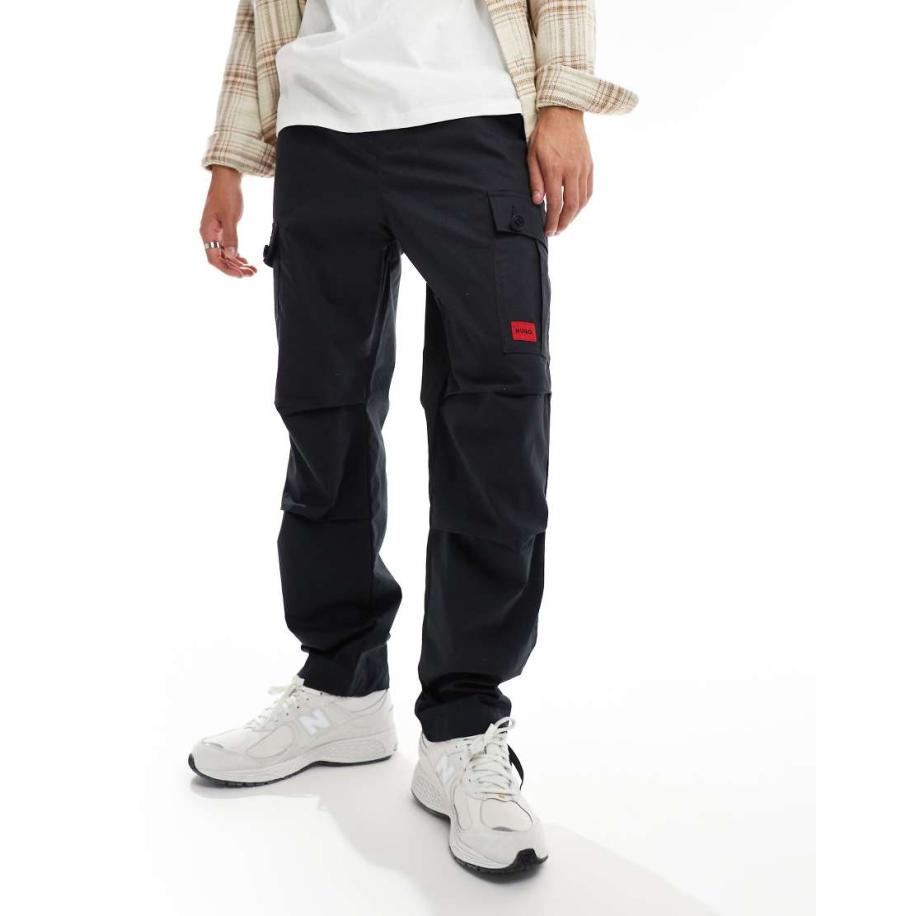 HUGO Red - Garlo - Cargobroek in zwart Zwart