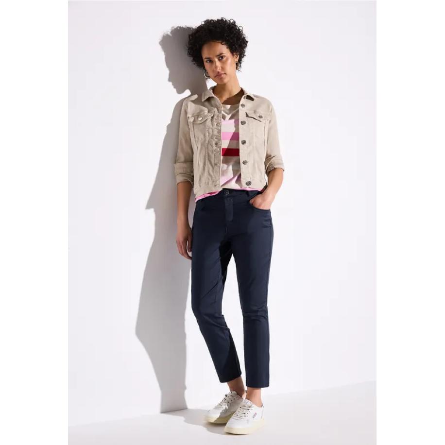 Street One 7/8 satijnen broek Blauw