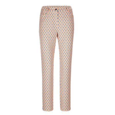 Goldner Goldner Broek Louisa blauw / geel / mintgroen / oranje