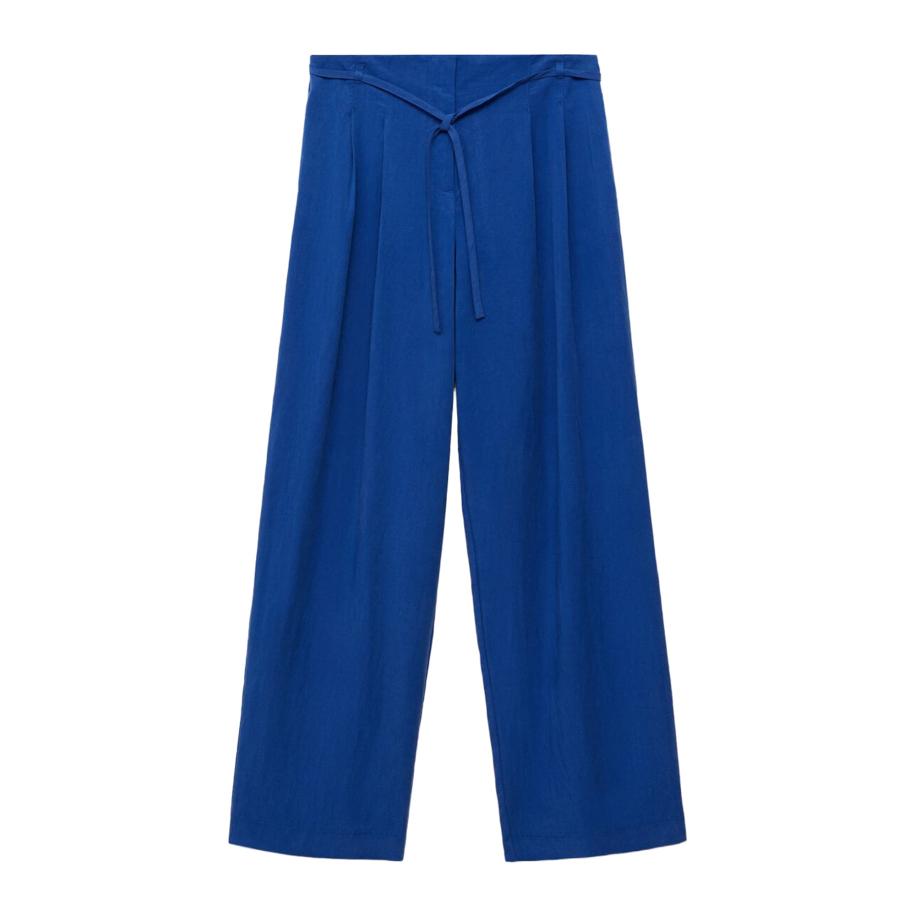 MANGO Bandplooibroek BONNIE blauw Blauw