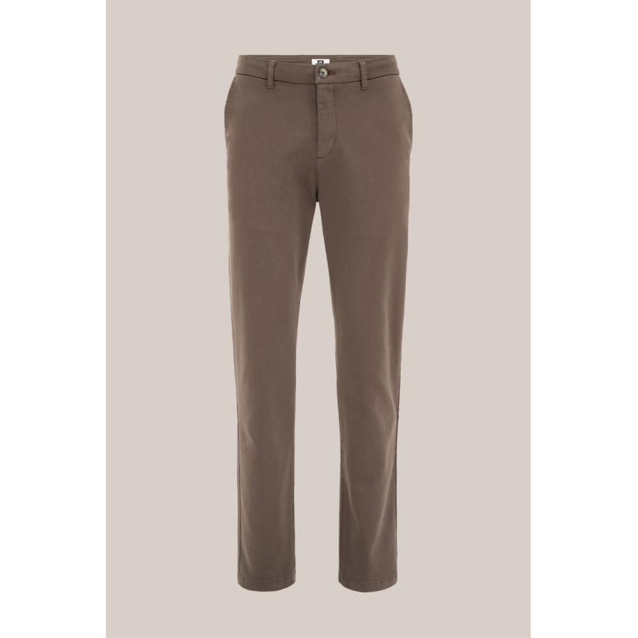 Fundamentals heren Slim fit chino van premium bi-stretch - Slim Fit - Kaneelbruin - Katoen - Maat: 28/30 Bruin
