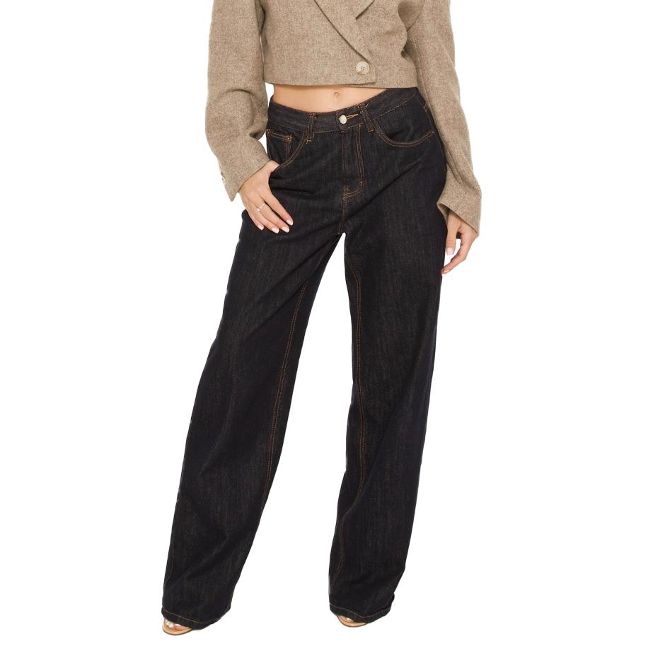 la sisters Classis Straight Jeans Blauw