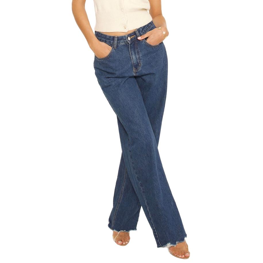 la sisters Classis Straight Jeans Blauw