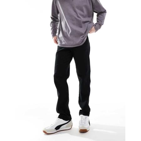 JJ Rebel - Chinobroek met losse pasvorm in zwart