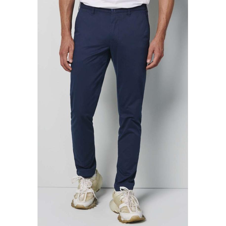 Meyer M5Chino blauw, Effen Blauw