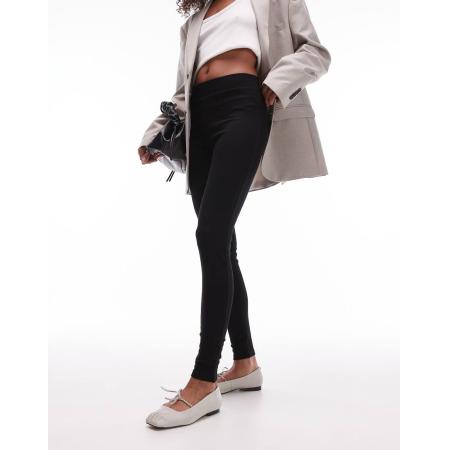 Topshop Lange legging van zware stof in zwart