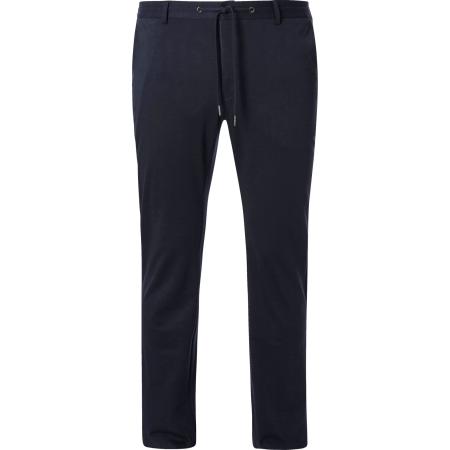 Charles Colby Linnen broek donkerblauw, Effen