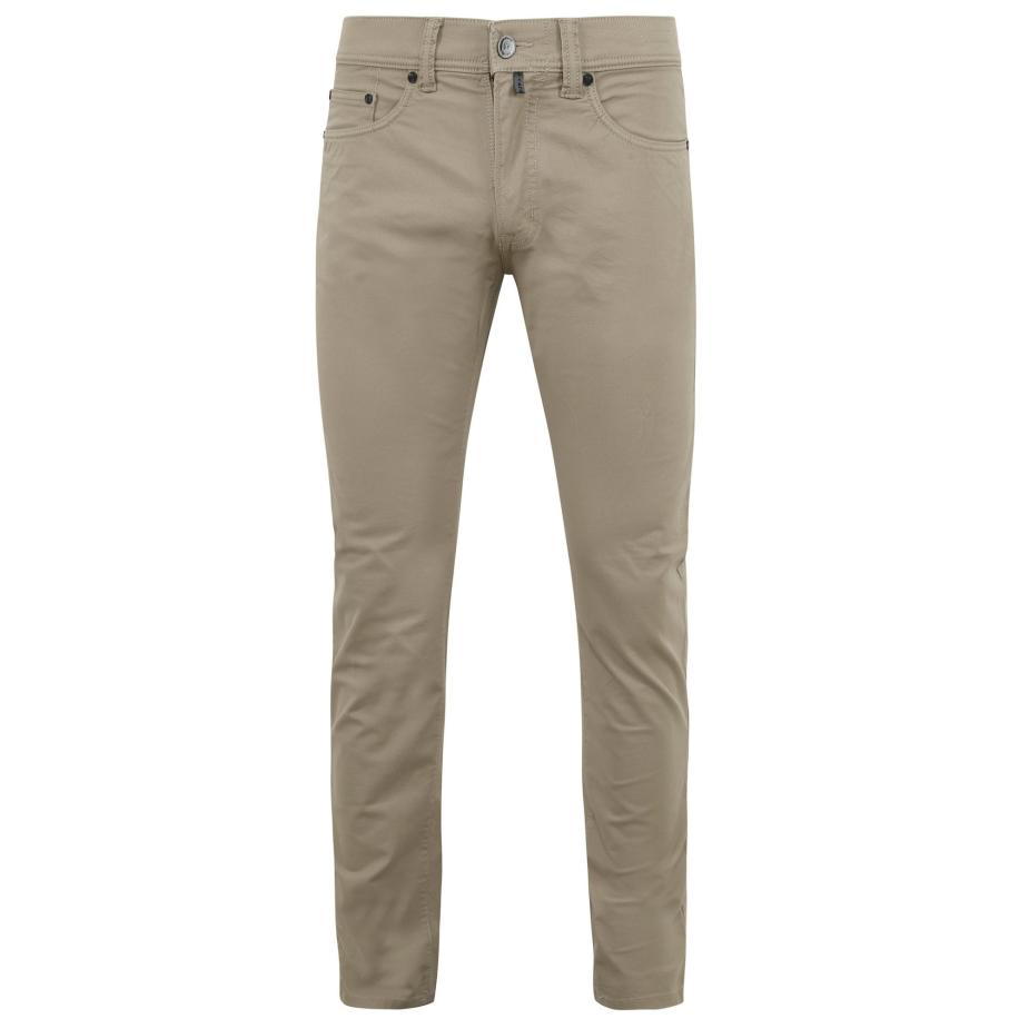 Pierre Cardin 5 Pocket Broek Antibes Vintage Kaki Groen