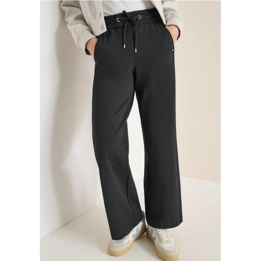 CECIL Wide Legs broek met tape - Grijs