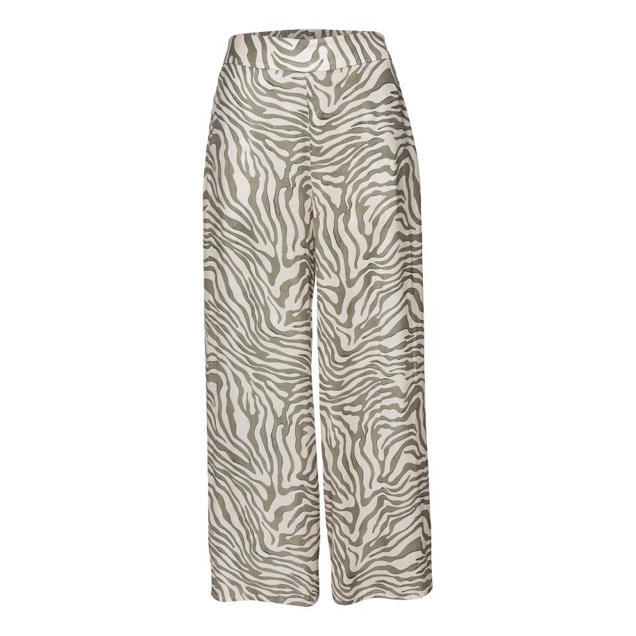 Lascana LASCANA Broek ecru / olijfgroen -