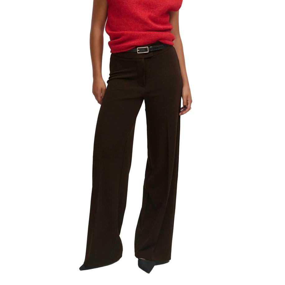 Gina Tricot Jersey Getaillerde Pantalon Bruin