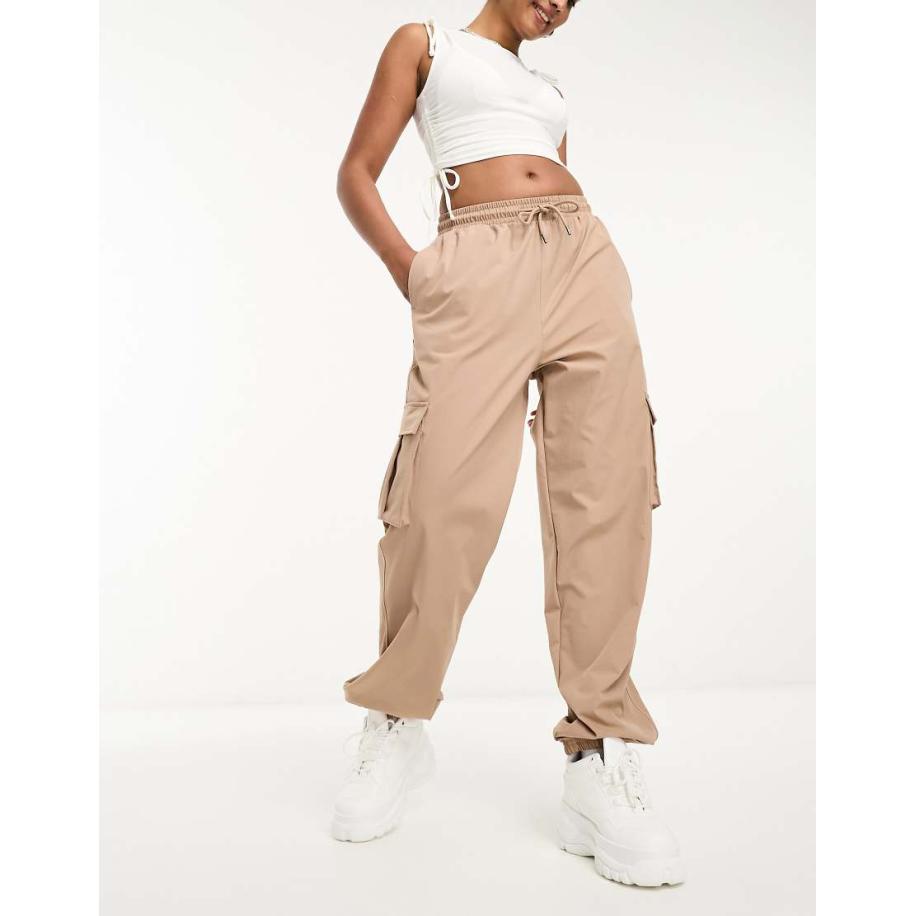 Noisy May Cargobroek met zakdetail in taupe-Neutraal Multicolor