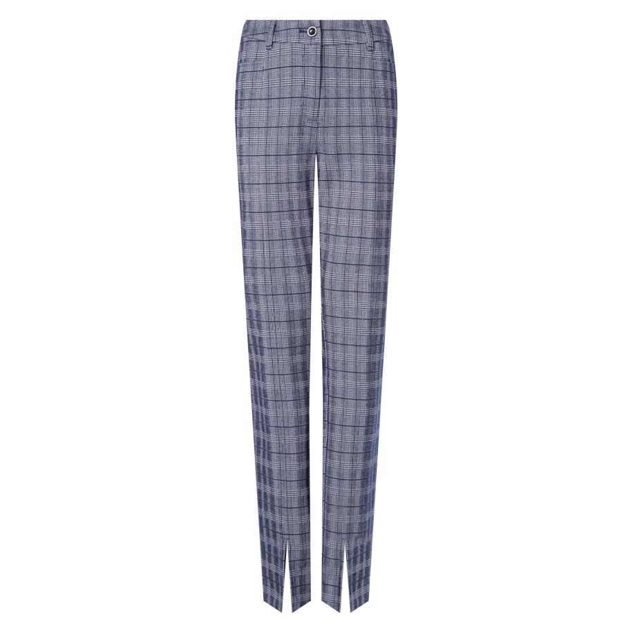 Quiosque Quiosque Broek antraciet / basaltgrijs / lichtgrijs -