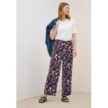 CECIL Broek van crêpe met patroon