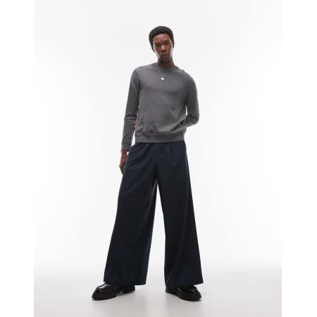 Topman Broek met elastische taille in ruitjesprint-Veelkleurig