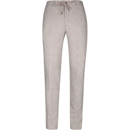 Suitable Pantalon Jersey Zandkleur Ruit