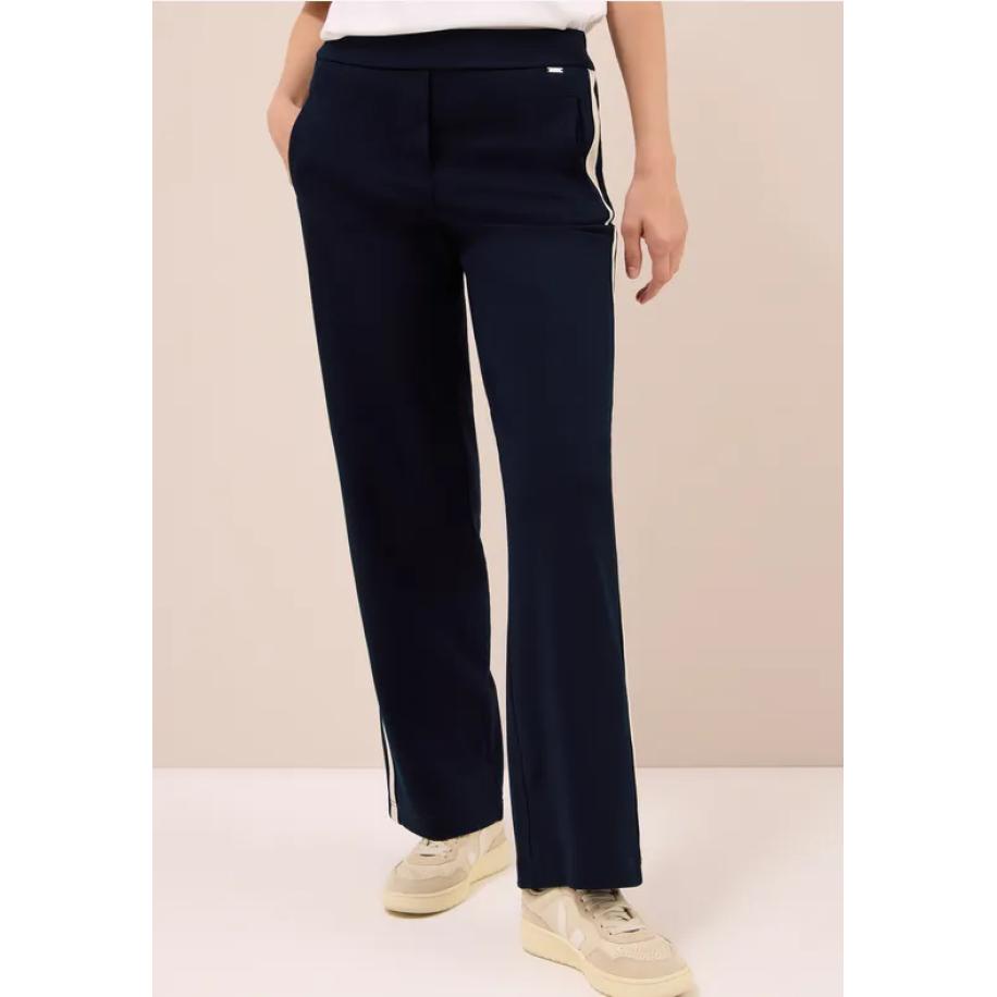 CECIL Broek met banddetail Blauw