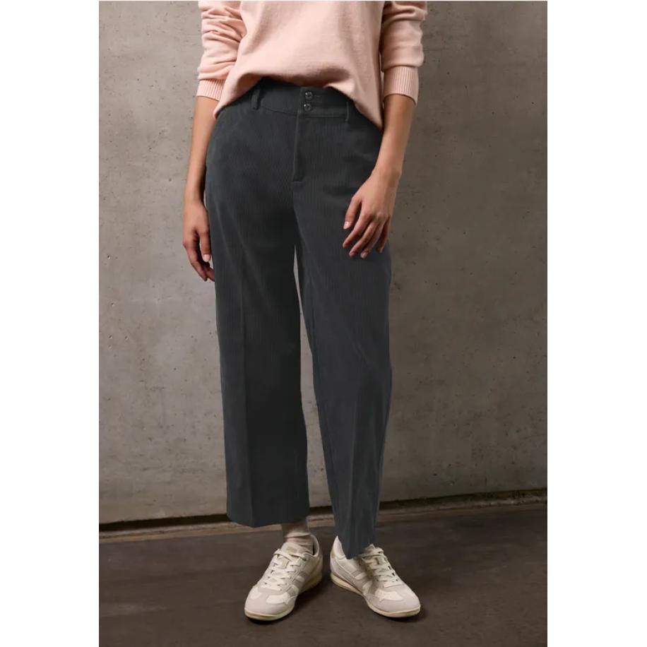 Street One Straight Legs corduroy broek Grijs