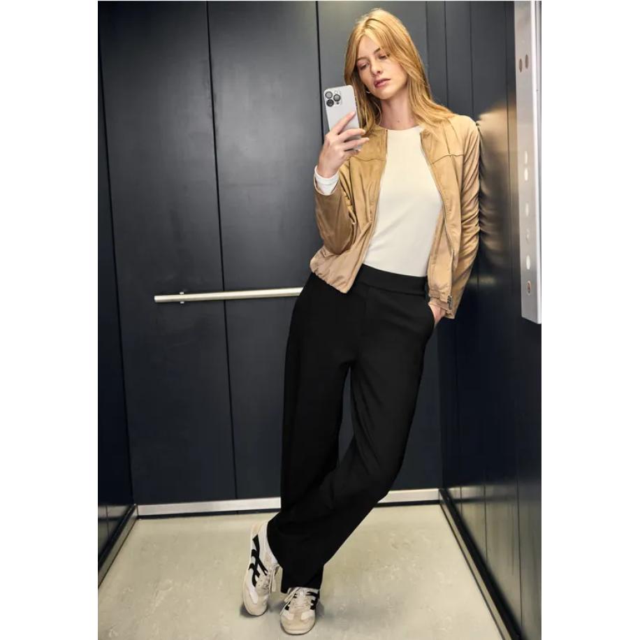 Street One Straight Legs Zwart