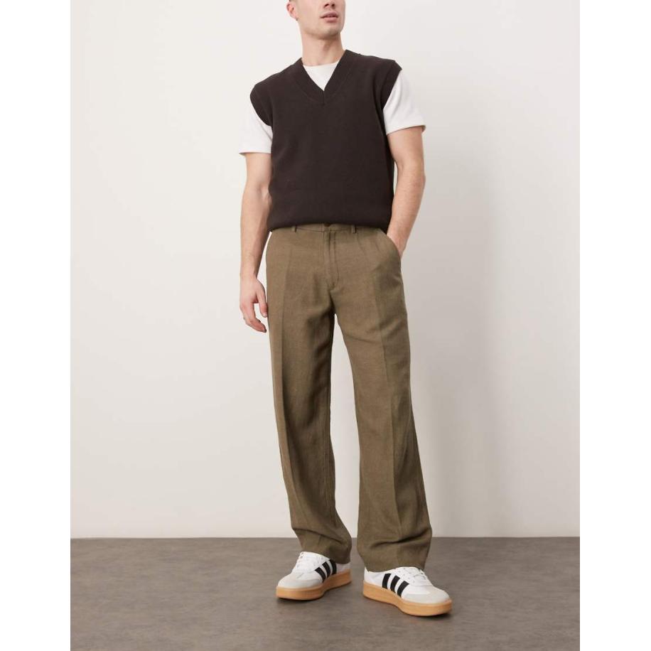 Abercrombie & Fitch - Sloane - Elegante baggy broek in groen Groen