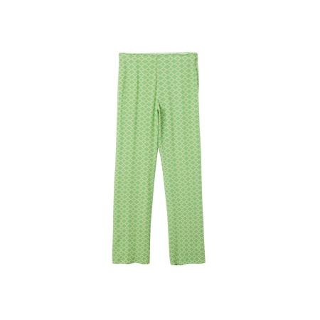 Mango MANGO Broek beige / pastelgroen
