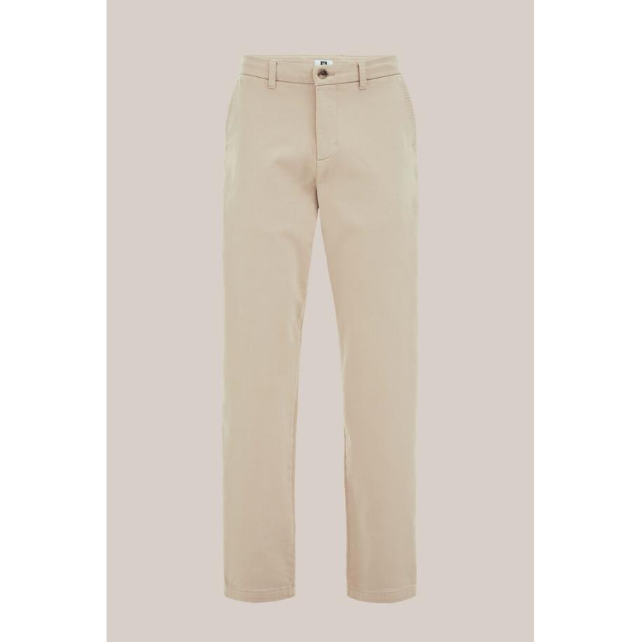 Fundamentals heren regular fit chino van jog kwaliteit - Slim Fit - Beige - Maat: 32/30 Bruin