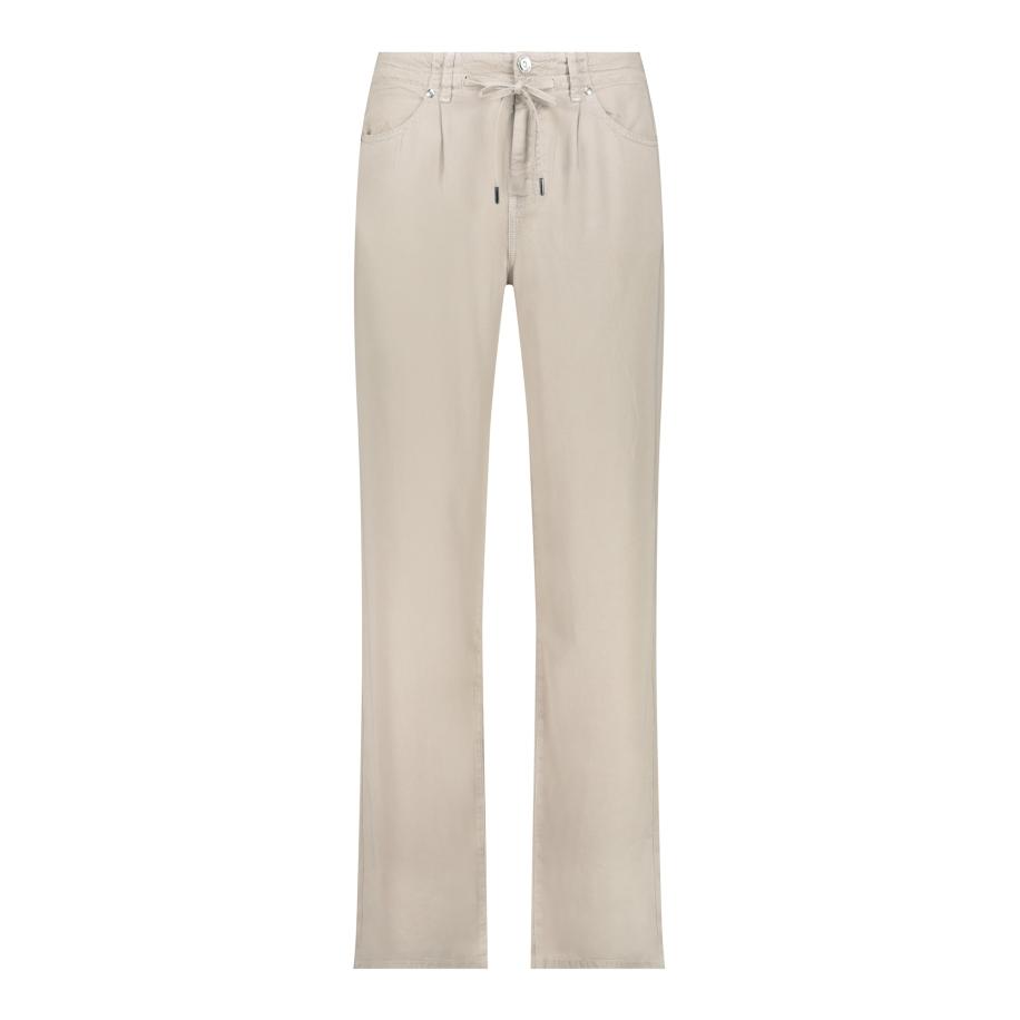 Monari monari Bandplooibroek kaki -