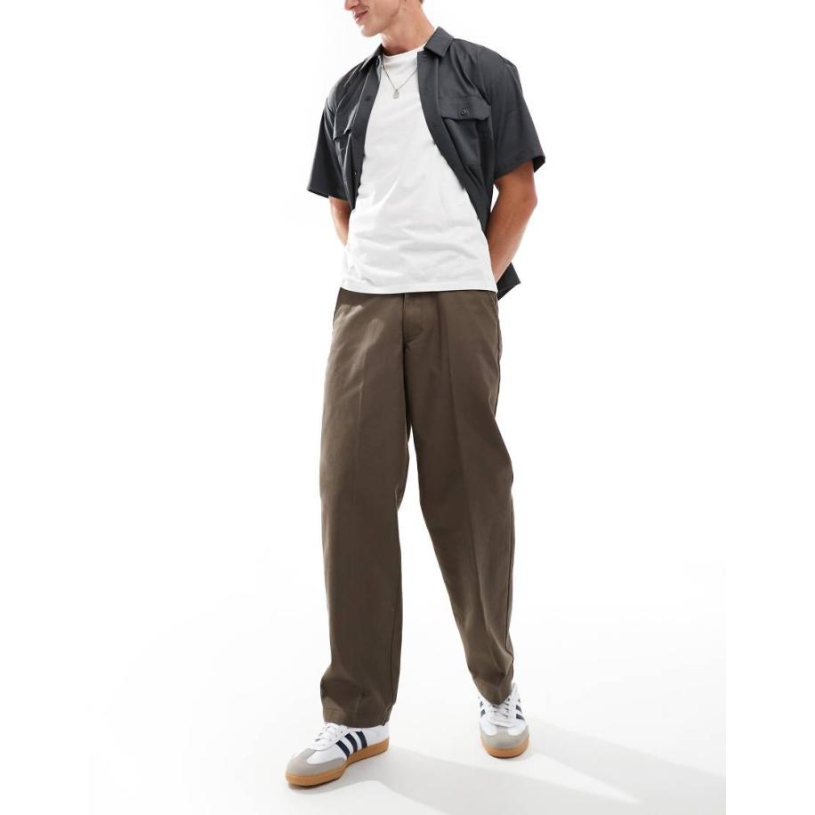 Dickies - Seasonal - Broek met wijde pijpen in middenbruin Bruin