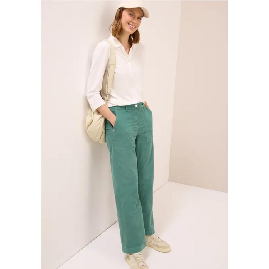 CECIL Wide Legs corduroy broek Groen