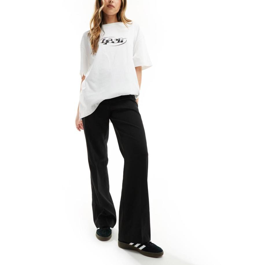 Monki Ruimvallende elegante broek in zwart Zwart