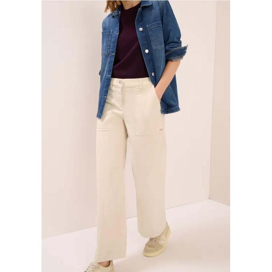 CECIL Wide Legs corduroy broek Bruin