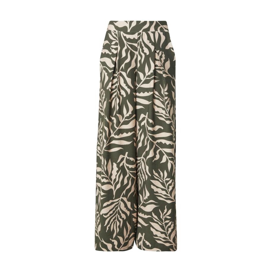 Sublevel Sublevel Bandplooibroek lichtbeige / donkergroen -