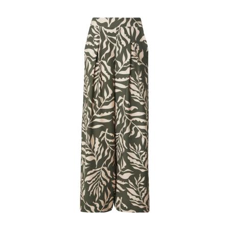 Sublevel Sublevel Bandplooibroek lichtbeige / donkergroen