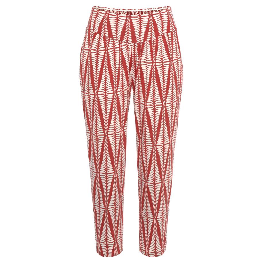 Lascana LASCANA Broek vuurrood / wit -