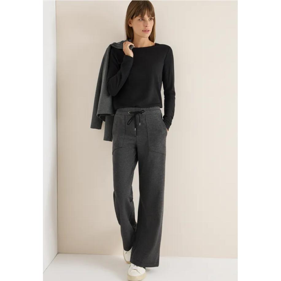 CECIL Broeken met wijde pijpen Zwart