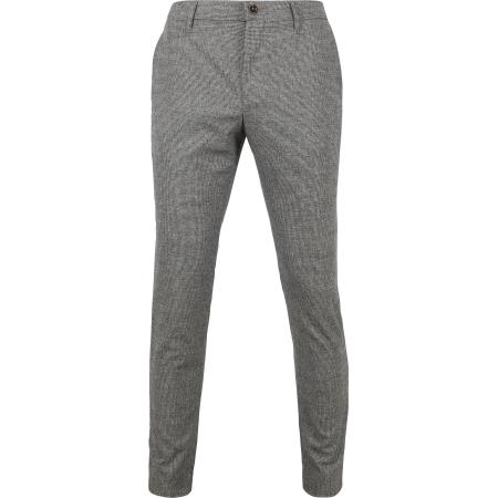 Alberto Rob Stretch Broek Pied de Poule Grijs