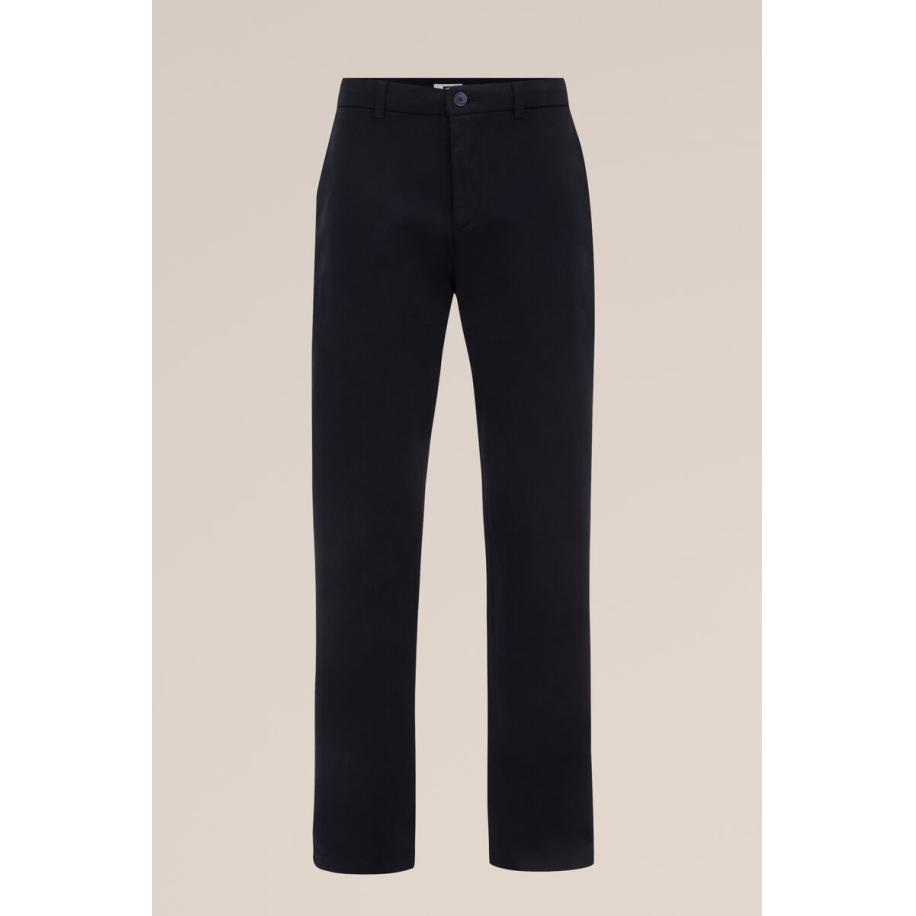 Fundamentals heren regular fit chino van jog kwaliteit - Slim Fit - Donkerblauw - Maat: 29/34 Blauw