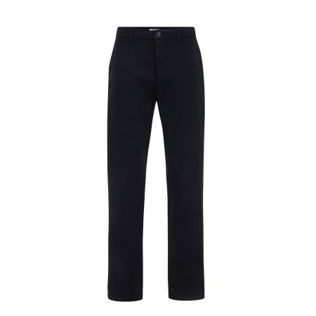 Fundamentals heren regular fit chino van jog kwaliteit - Slim Fit - Donkerblauw - Maat: 34/34