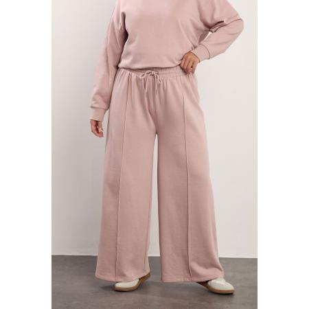 Yours Donkerroze Joggingbroek Met Wijde Pijpen Size 66-68