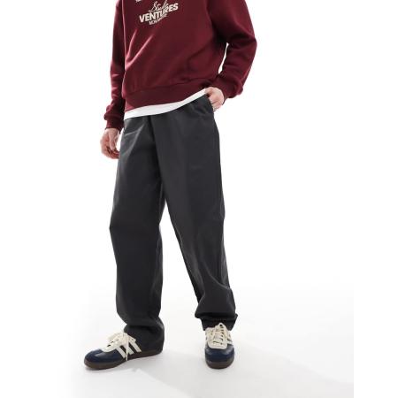 ASOS DESIGN - Broek met trekkoord in antracietgrijs