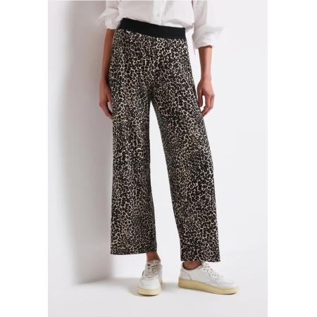 Street One Jersey broek met leopatroon